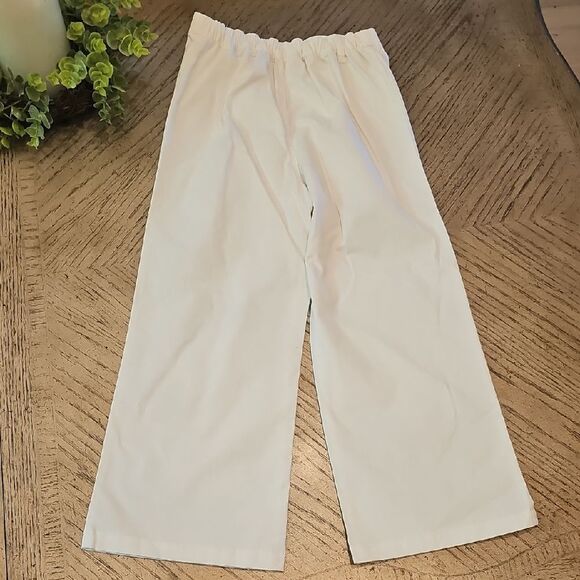 White Wide-Leg Trouser Size 7/8 - Picture 3 of 12